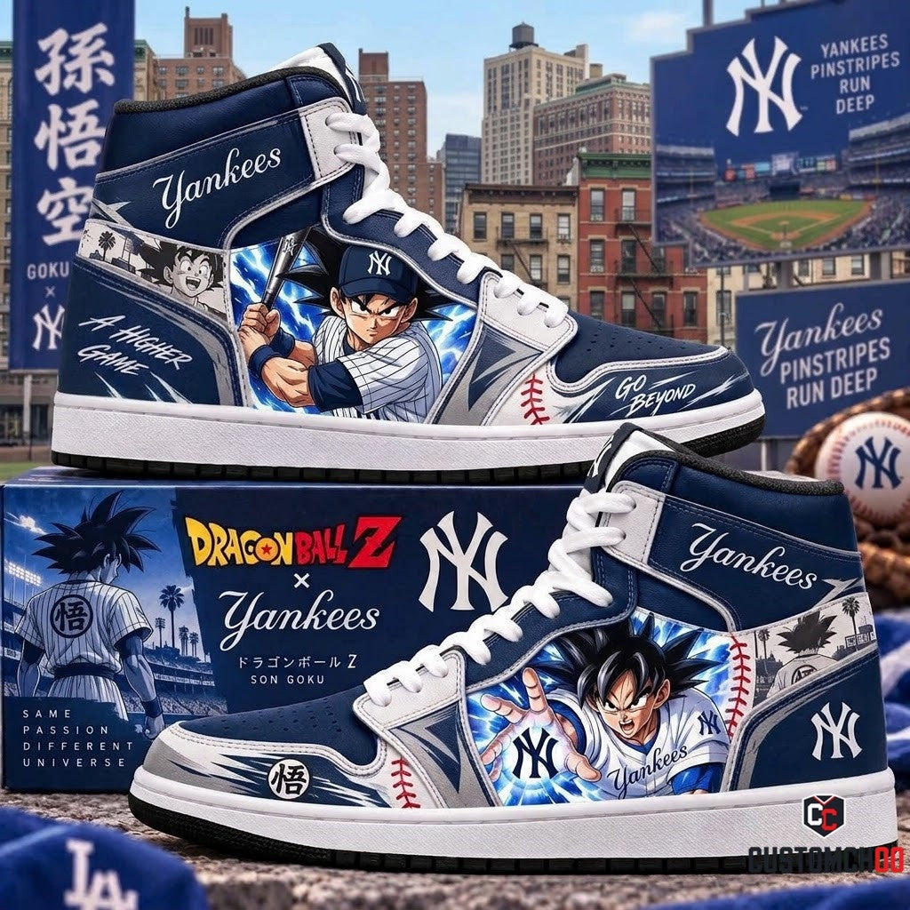 Son Goku x MLB Baseball Fan High Top Sneakers | All 30 Teams Available