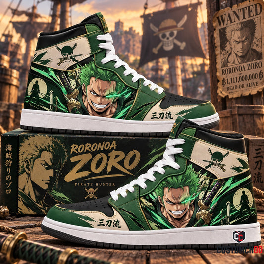 Limited Edition Zoro Fan Shoes — Anime High Top Sneaker Gift
