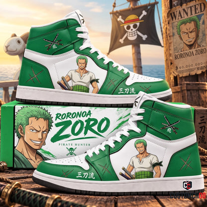 Limited Edition Zoro Fan Shoes — Anime High Top Sneaker Gift