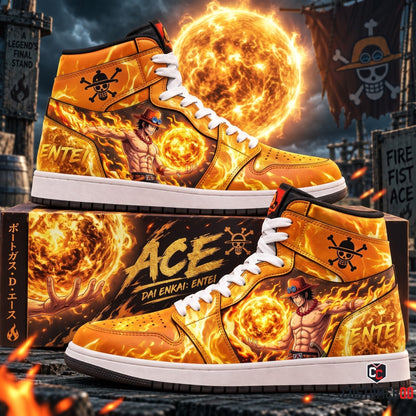 Limited Edition Ace Fan Shoes — Anime High Top Sneaker Gift