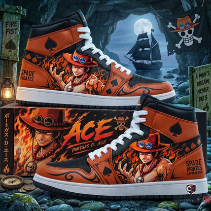 Limited Edition Ace Fan Shoes — Anime High Top Sneaker Gift
