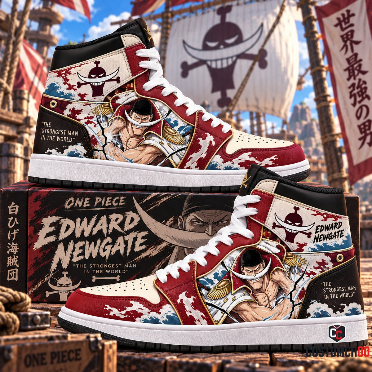 Limited Edition Edward Newgate Fan Shoes — Anime High Top Sneaker Gift