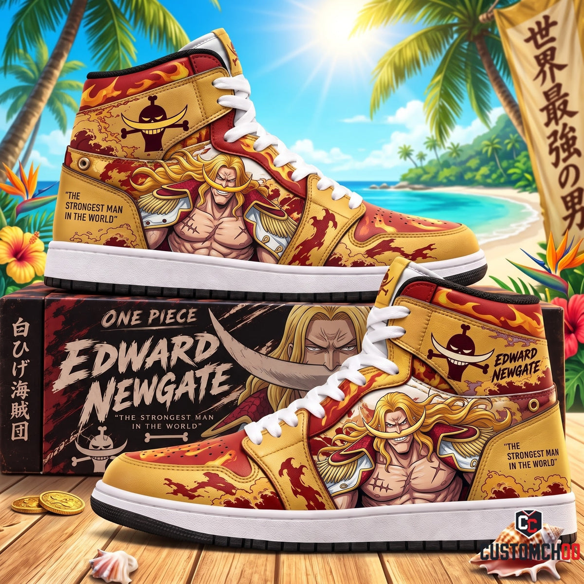 Limited Edition Edward Newgate Fan Shoes — Anime High Top Sneaker Gift