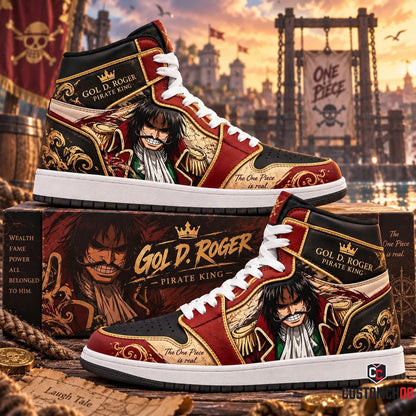 Limited Edition Gol D. Roger Fan Shoes — Anime High Top Sneaker Gift
