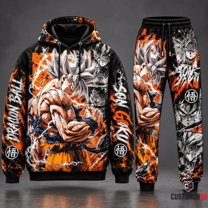 Son Goku Transformation Fan Set — Dragon Ball Hoodie & Sweatpants