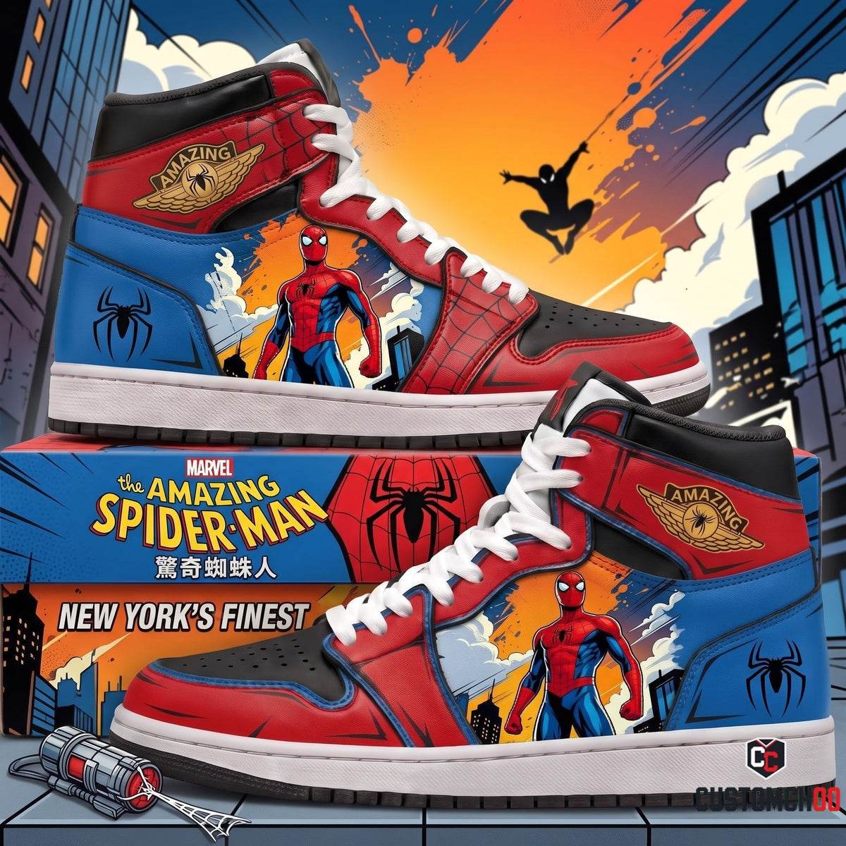 Limited Edition Spiderman Fan Shoes — Anime High Top Sneaker Gift