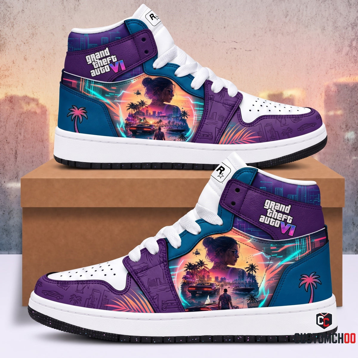 Limited Edition GTA 6 Fan Shoes — GTA 6 High Top Sneaker Gift