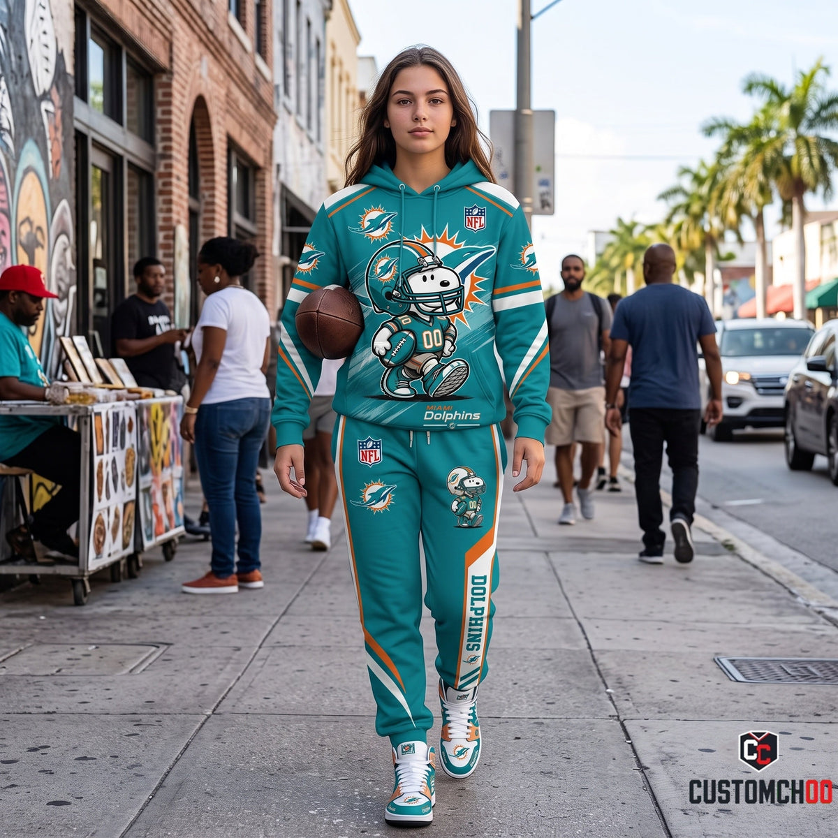 NFL Dog Football Fan Hoodie & Sweatpants & High Sneakers | All 32 Teams Available
