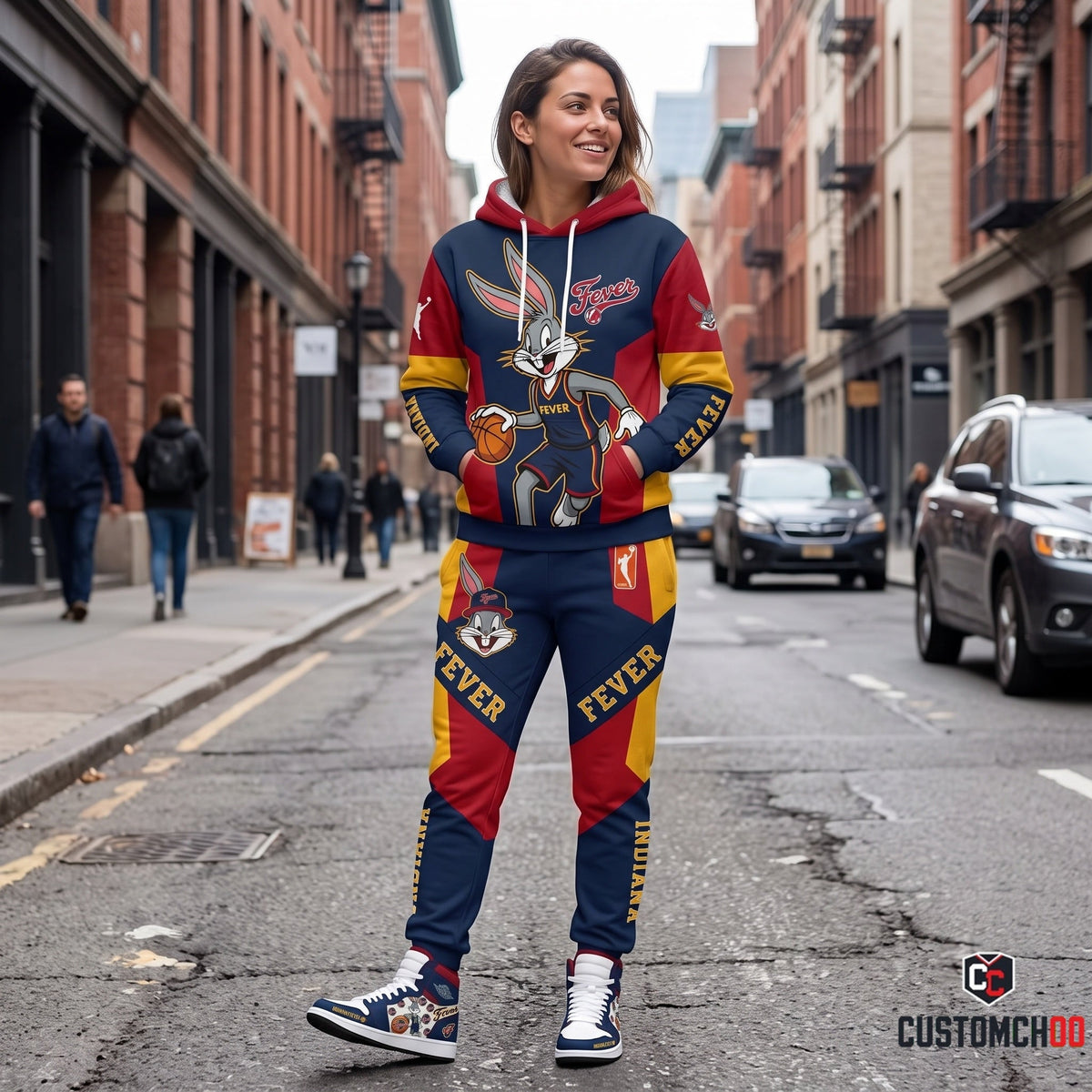 Women’s Basketball Fan Combo Set — Hoodie & Sweatpants and High Sneakers | All 15 WNBA Teams Available