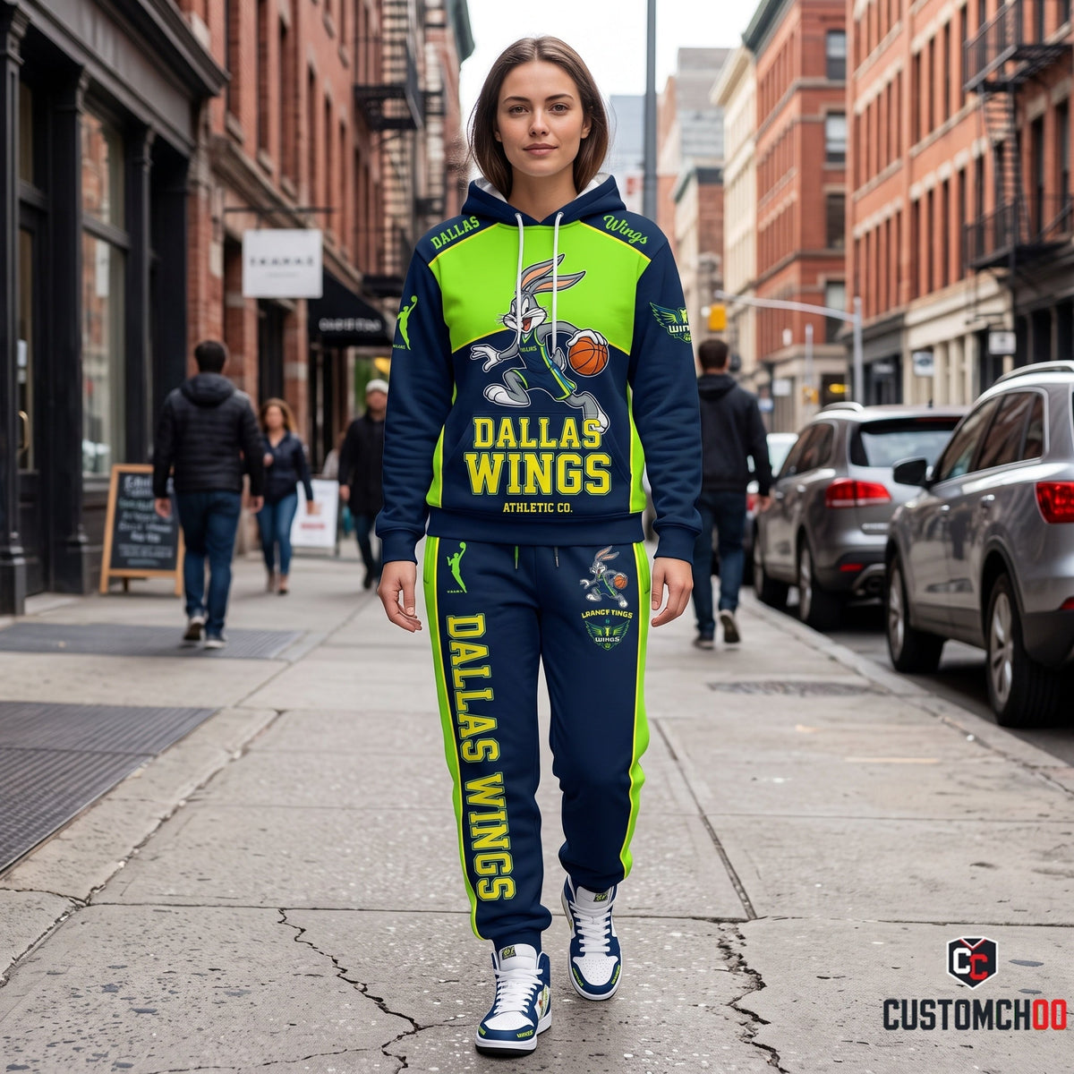 Women’s Basketball Fan Combo Set — Hoodie & Sweatpants and High Sneakers | All 15 WNBA Teams Available