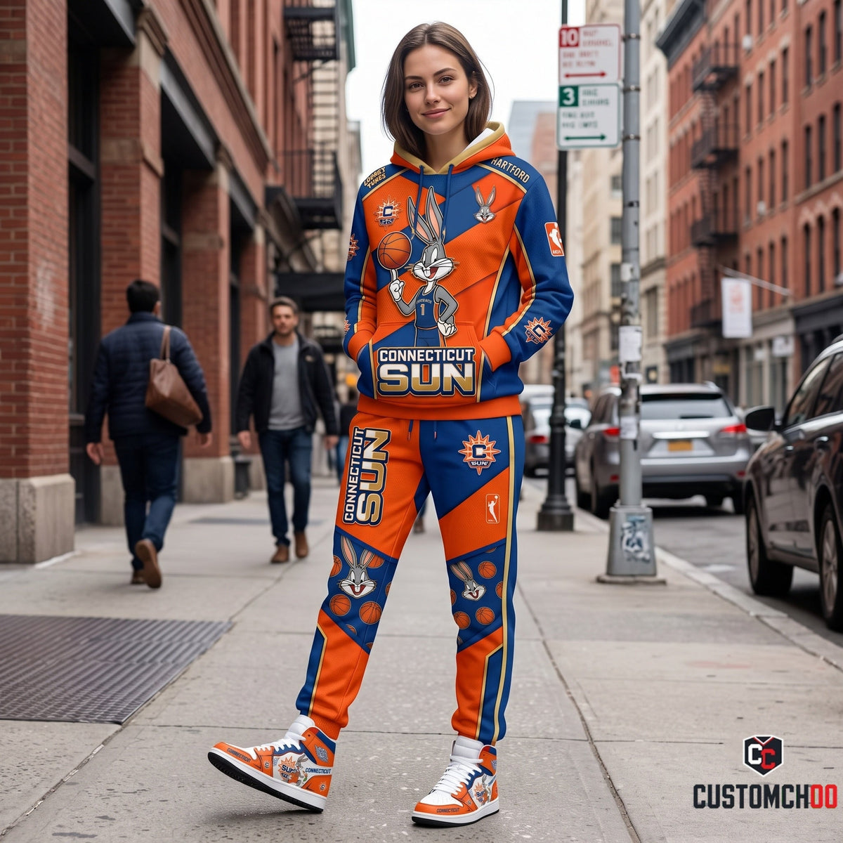 Women’s Basketball Fan Combo Set — Hoodie & Sweatpants and High Sneakers | All 15 WNBA Teams Available