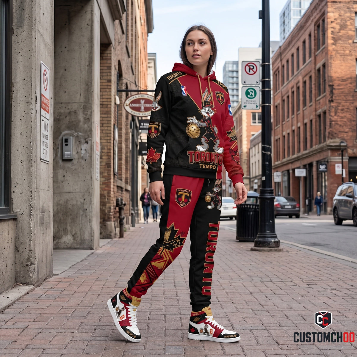Women’s Basketball Fan Combo Set — Hoodie & Sweatpants and High Sneakers | All 15 WNBA Teams Available
