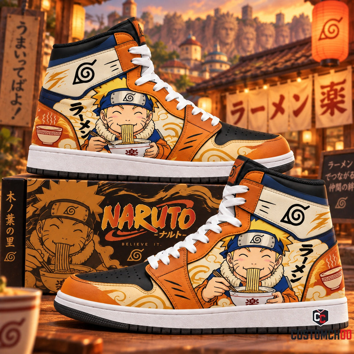 Uzumaki Naruto High Top Sneakers — Naruto Inspired Fan Shoes