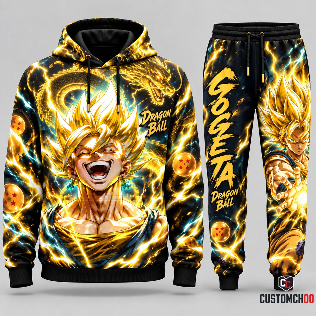 Gogeta Transformation Fan Set — Dragon Ball Hoodie & Sweatpants