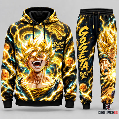 Gogeta Transformation Fan Set — Dragon Ball Hoodie & Sweatpants