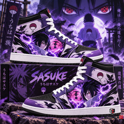 Uchiha Sasuke High Top Sneakers — Naruto Inspired Fan Shoes