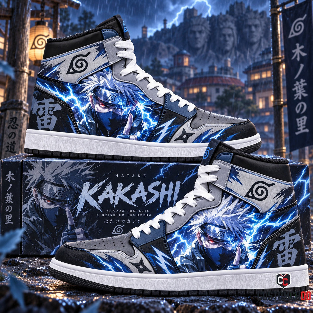 Hatake Kakashi High Top Sneakers — Naruto Inspired Fan Shoes