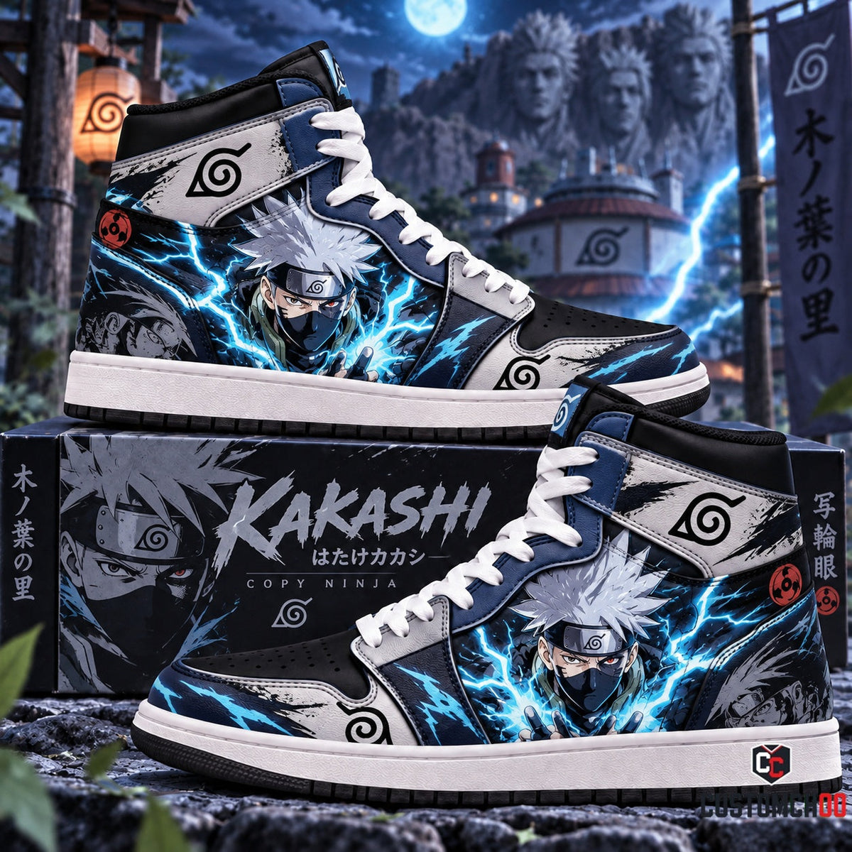 Hatake Kakashi High Top Sneakers — Naruto Inspired Fan Shoes