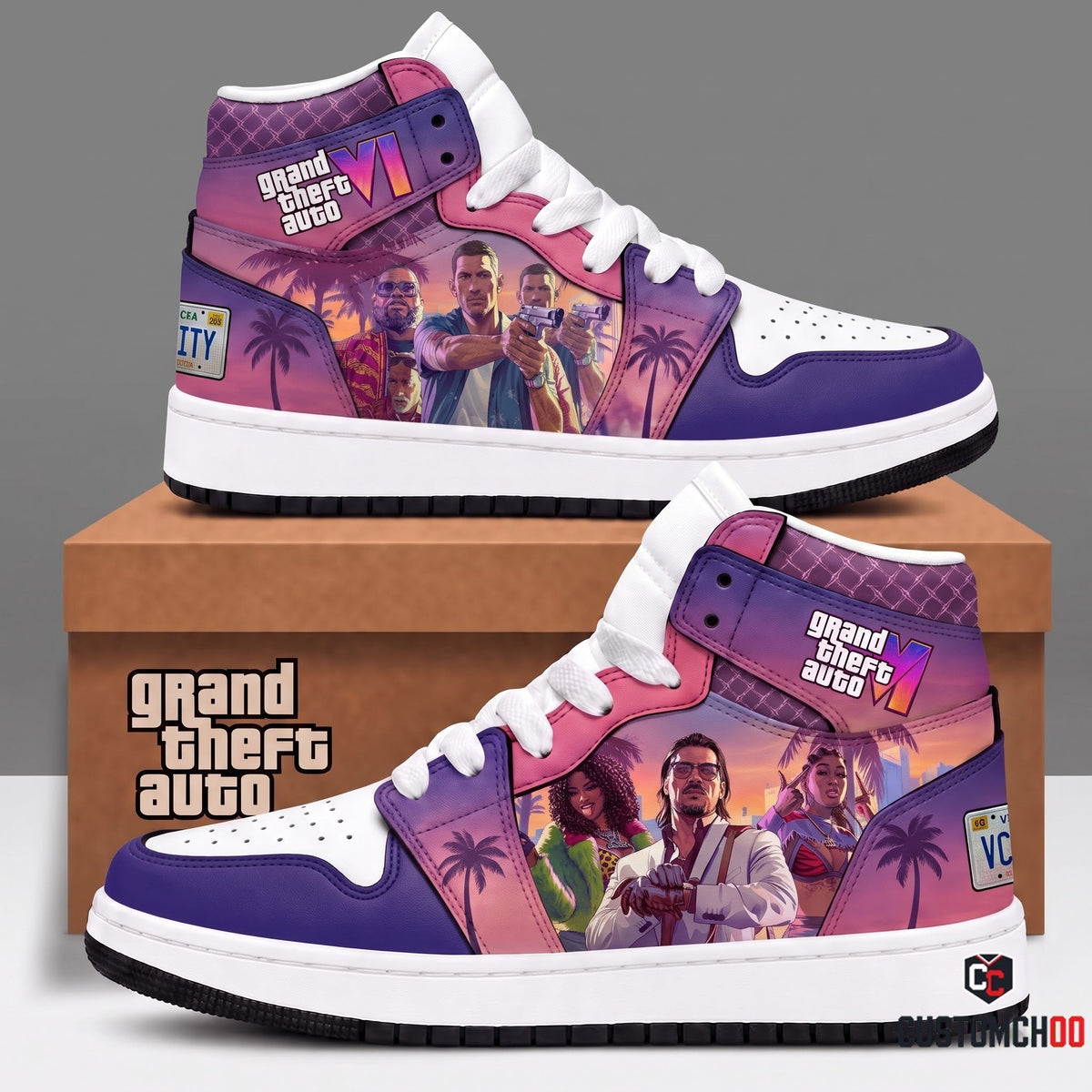 Limited Edition GTA 6 Fan Shoes — GTA 6 High Top Sneaker Gift