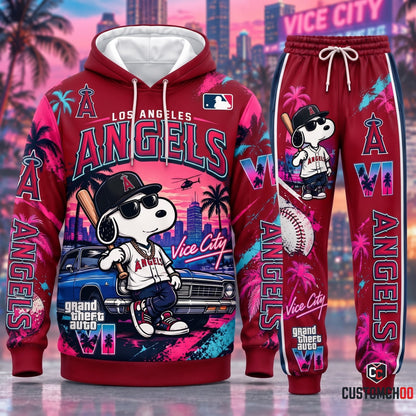 Limited Edition MLB Sport Fan Set x GTA VI x Snoopy — Hoodie & Sweatpants Set | All 30 Teams Available