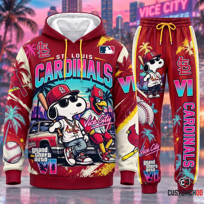 Limited Edition MLB Sport Fan Set x GTA VI x Snoopy — Hoodie & Sweatpants Set | All 30 Teams Available