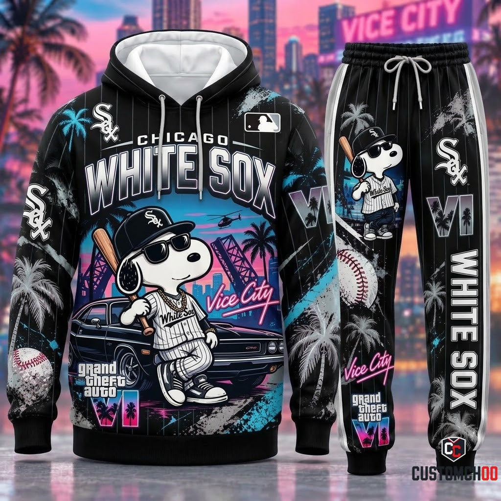 Limited Edition MLB Sport Fan Set x GTA VI x Snoopy — Hoodie & Sweatpants Set | All 30 Teams Available