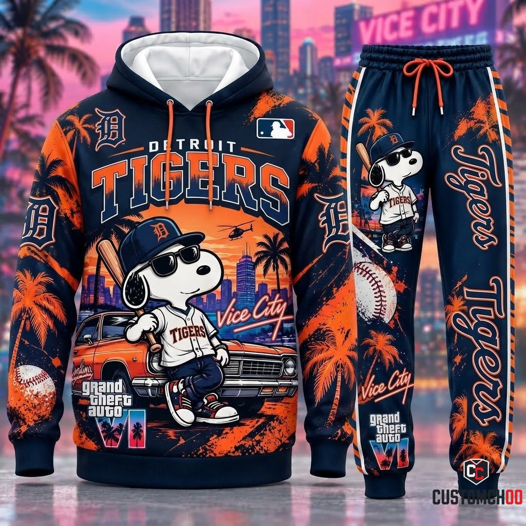 Limited Edition MLB Sport Fan Set x GTA VI x Snoopy — Hoodie & Sweatpants Set | All 30 Teams Available