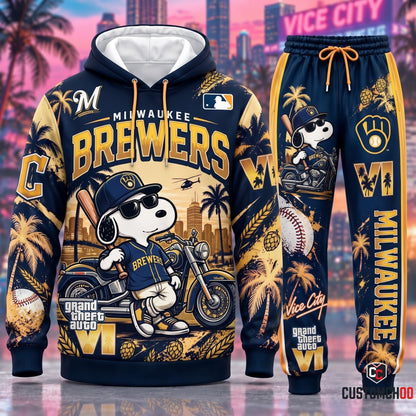 Limited Edition MLB Sport Fan Set x GTA VI x Snoopy — Hoodie & Sweatpants Set | All 30 Teams Available