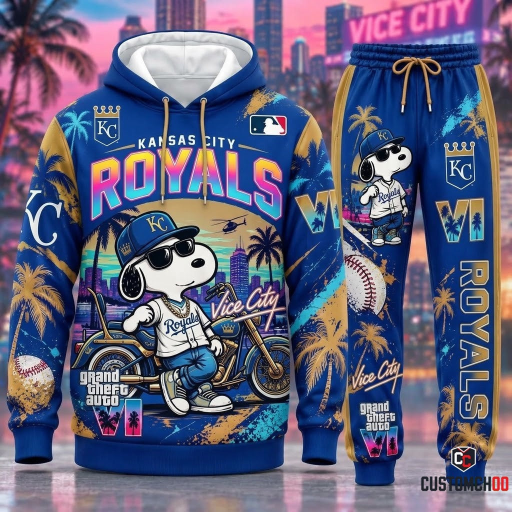Limited Edition MLB Sport Fan Set x GTA VI x Snoopy — Hoodie & Sweatpants Set | All 30 Teams Available