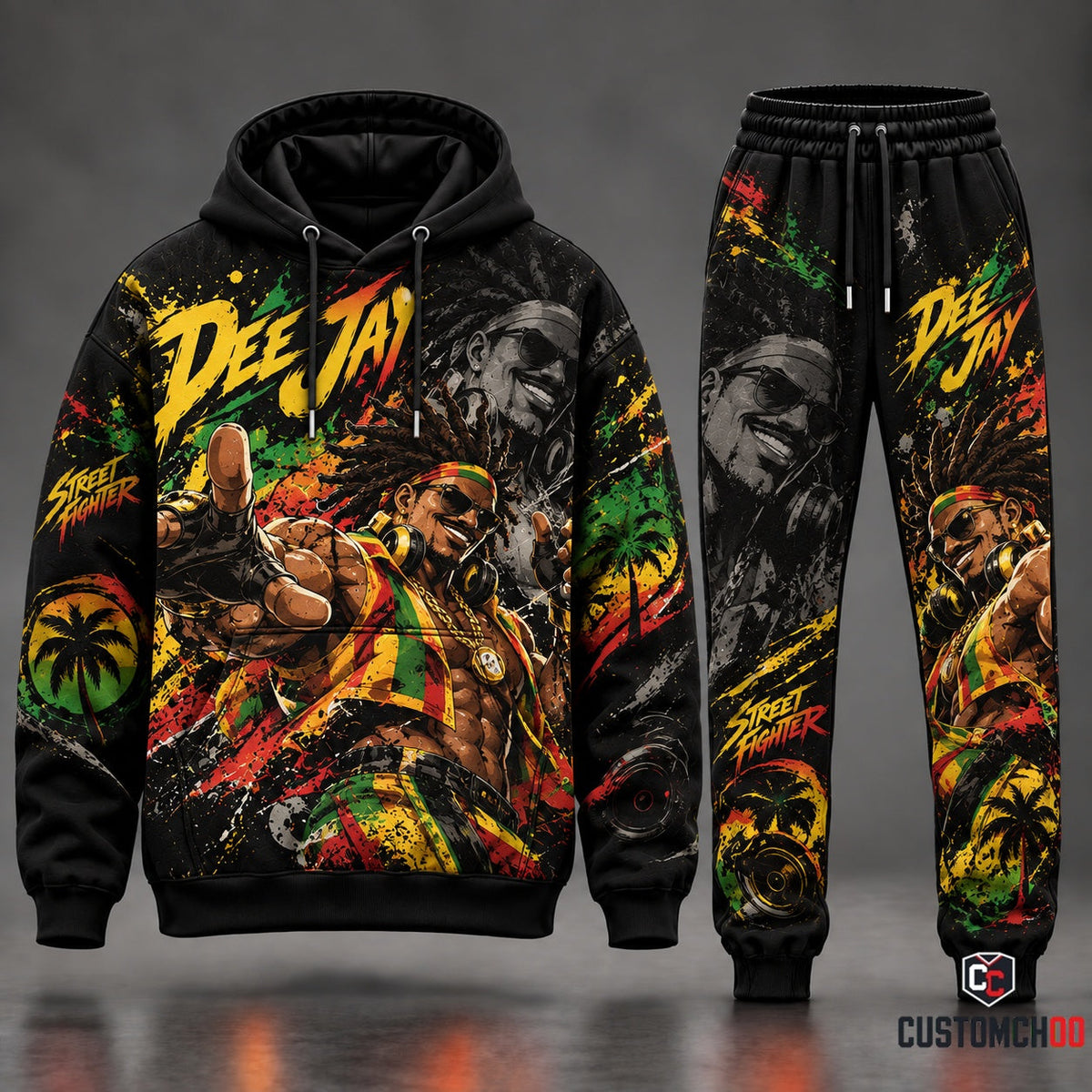 Game Street Fighter Transformation Fan Set — Street Fighter Hoodie & Sweatpants