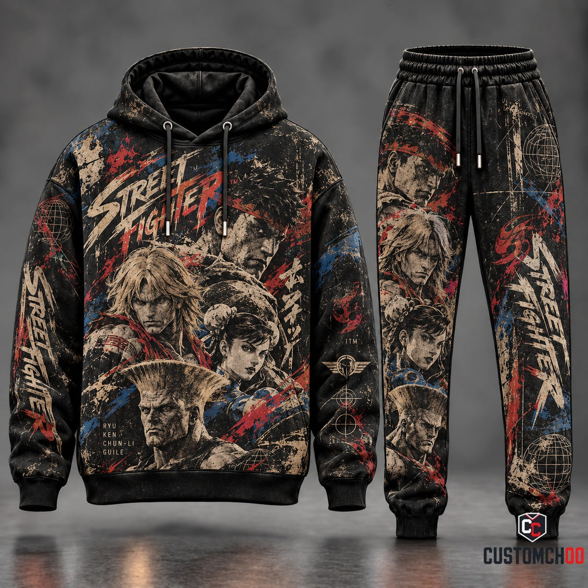 Squad Street Fighter Transformation Fan Set — Street Fighter Hoodie & Sweatpants