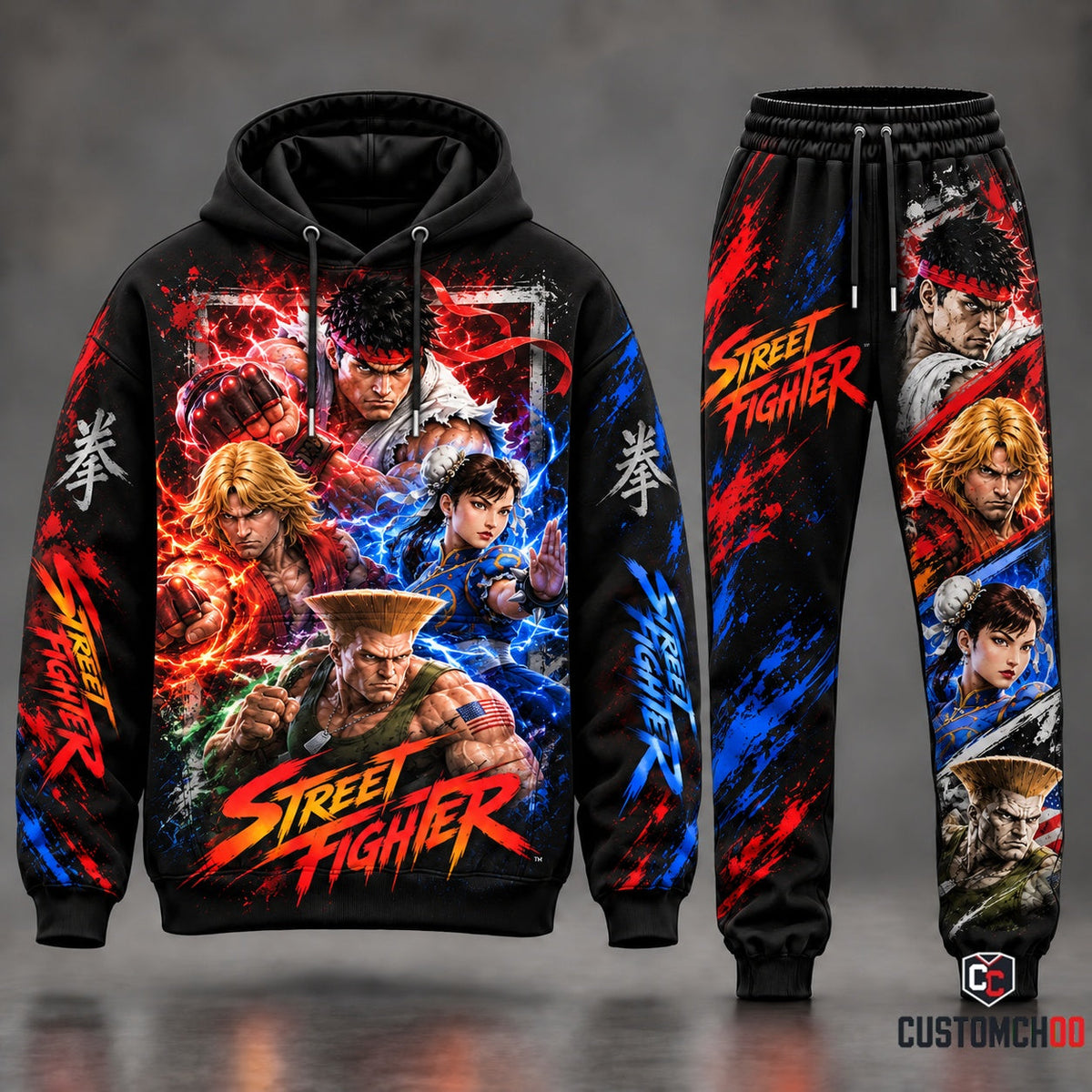 Squad Street Fighter Transformation Fan Set — Street Fighter Hoodie & Sweatpants