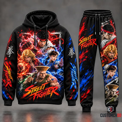 Squad Street Fighter Transformation Fan Set — Street Fighter Hoodie & Sweatpants