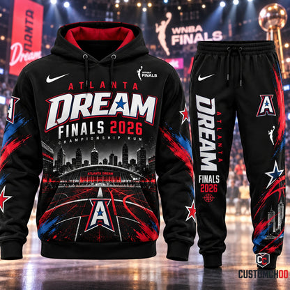 Atlanta Dream radiant finals 2026 streetwear graphic hoodie and sweatpants set - front view