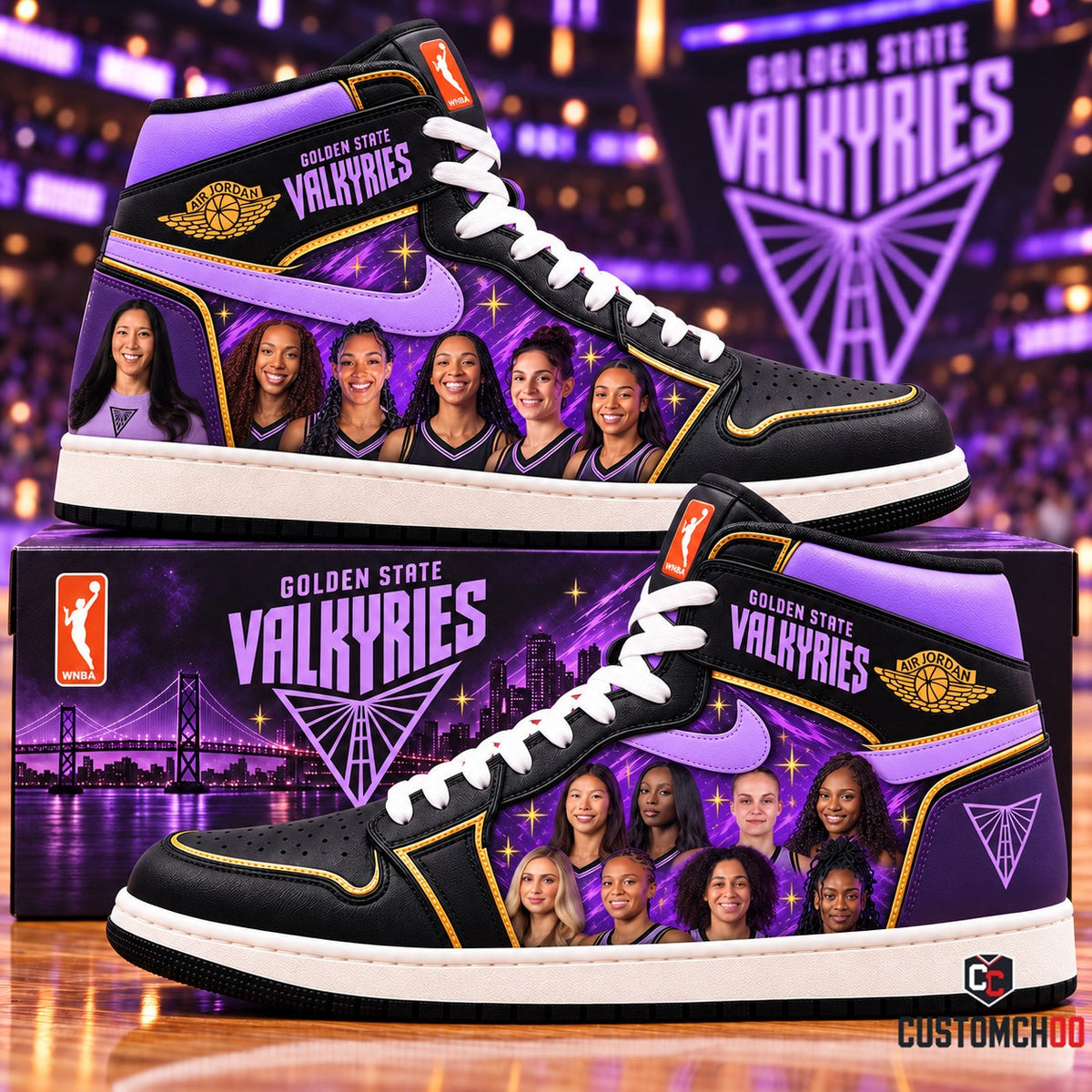 Limited Edition Golden State Valkyries Women’s Basketball Fan | WNBA High Sneakers