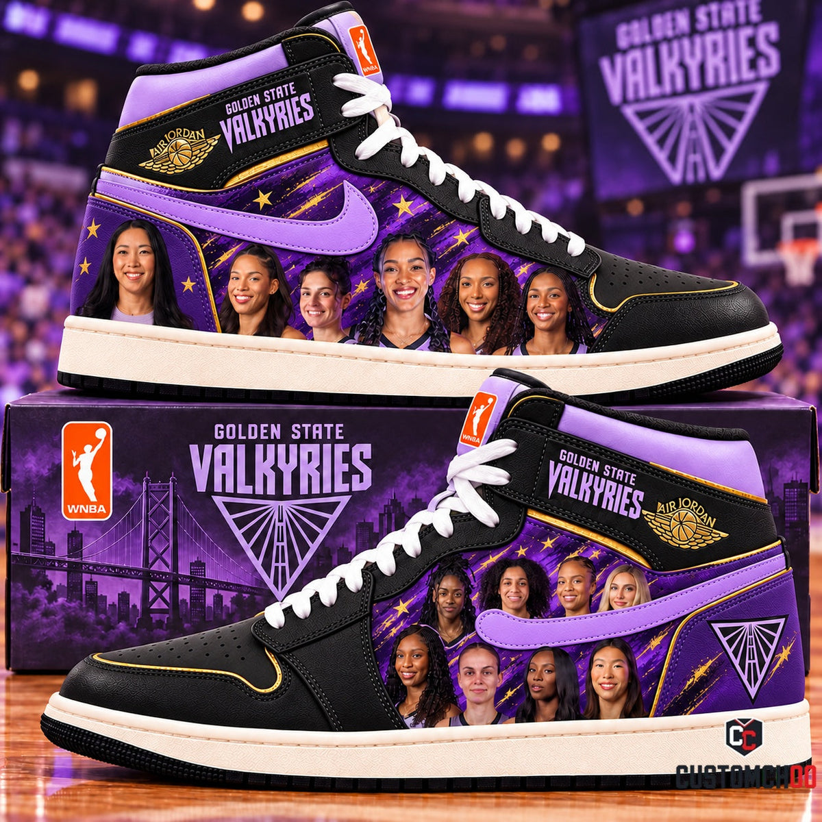 Limited Edition Golden State Valkyries Women’s Basketball Fan | WNBA High Sneakers
