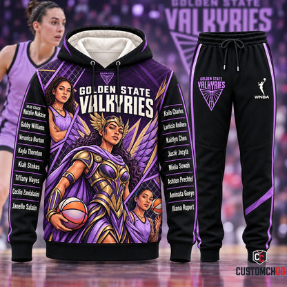 Comic Golden State Valkyries Women’s Basketball Fan Set — Hoodie & Sweatpants | WNBA Champions 2026