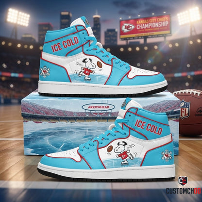 Kansas City Chiefs snoopy-inspired christmas fan sneakers – Frozen Pond Skating Chiefs