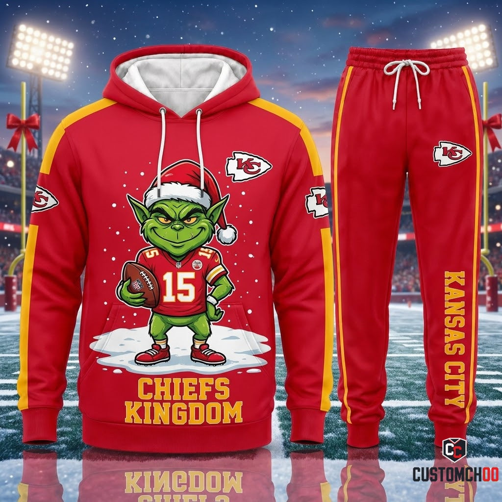 Kansas City Chiefs snoopy-inspired holiday hoodie and sweatpants tracksuit set – How Gameday Was Stolen