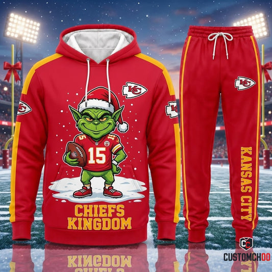 Kansas City Chiefs snoopy-inspired holiday hoodie and sweatpants tracksuit set – How Gameday Was Stolen