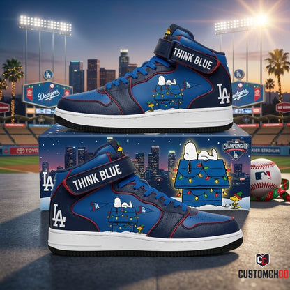 Los Angeles Dodgers snoopy-inspired christmas fan sneakers – Dodgers Snoopy Dodger Doghouse