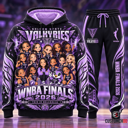 Golden State Valkyries 2026 Finals Chibi Fan Set Hoodie and Sweatpants — Style 01