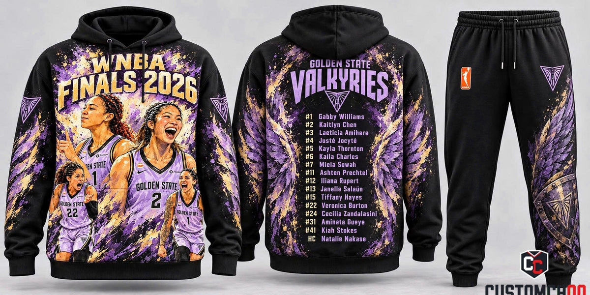 Golden State Valkyries 2026 Finals Dynamic Roster Graphic Hoodie and Sweatpants Tracksuit Set — Style 01