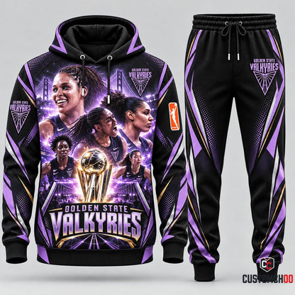 Golden State Valkyries 2026 WNBA basketball hoodie and sweatpants tracksuit – Style 05 - Valkyries Champions Design 5