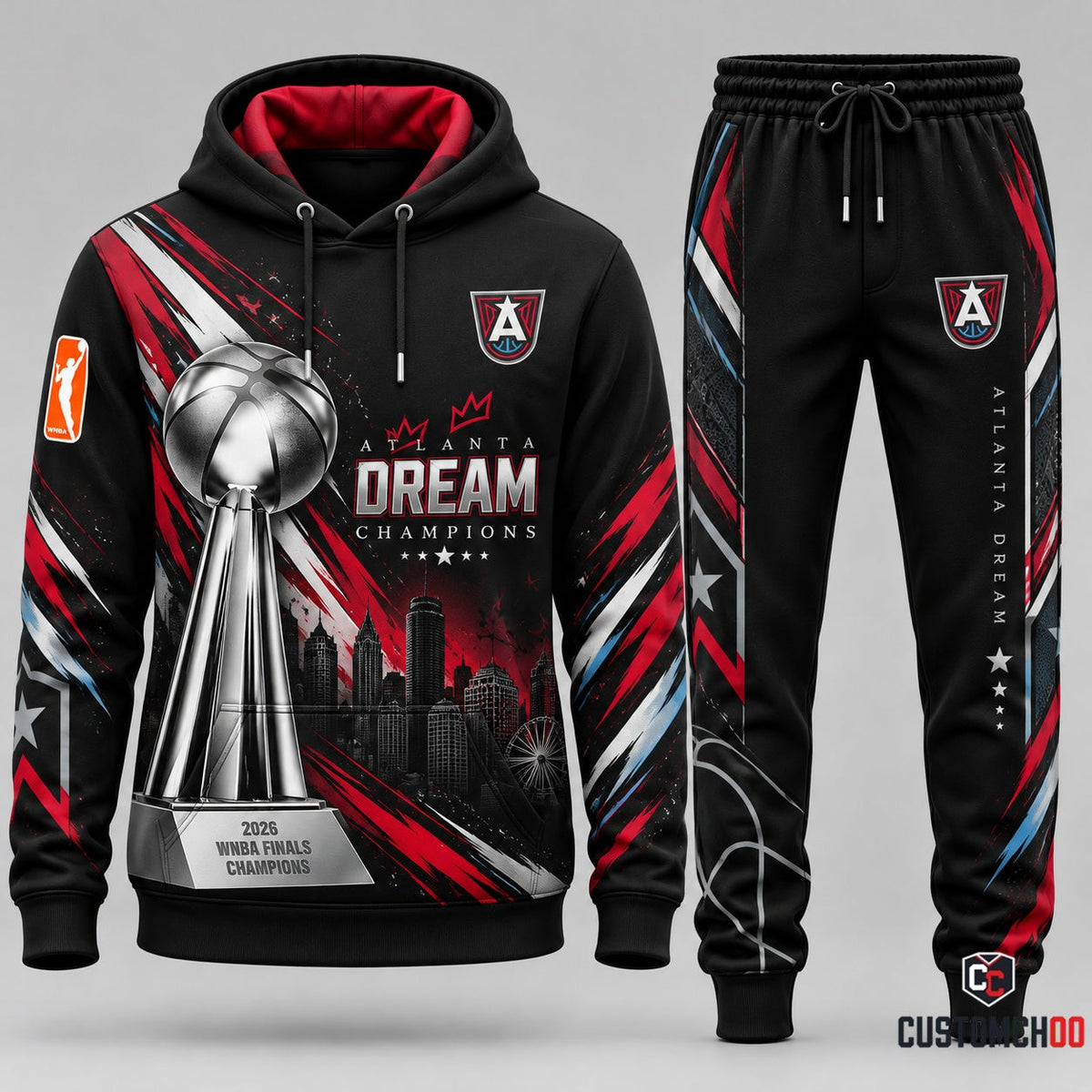 Atlanta Dream 2026 WNBA basketball hoodie and sweatpants tracksuit – Style 04 - Atlanta Dream Design 4