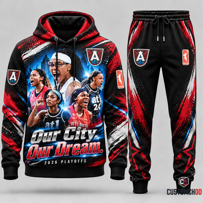 Atlanta Dream 2026 WNBA basketball hoodie and sweatpants tracksuit – Style 05 - Atlanta Dream Design 5