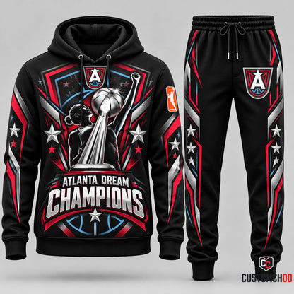 Atlanta Dream 2026 WNBA basketball hoodie and sweatpants tracksuit – Style 06 - Atlanta Dream Design 6
