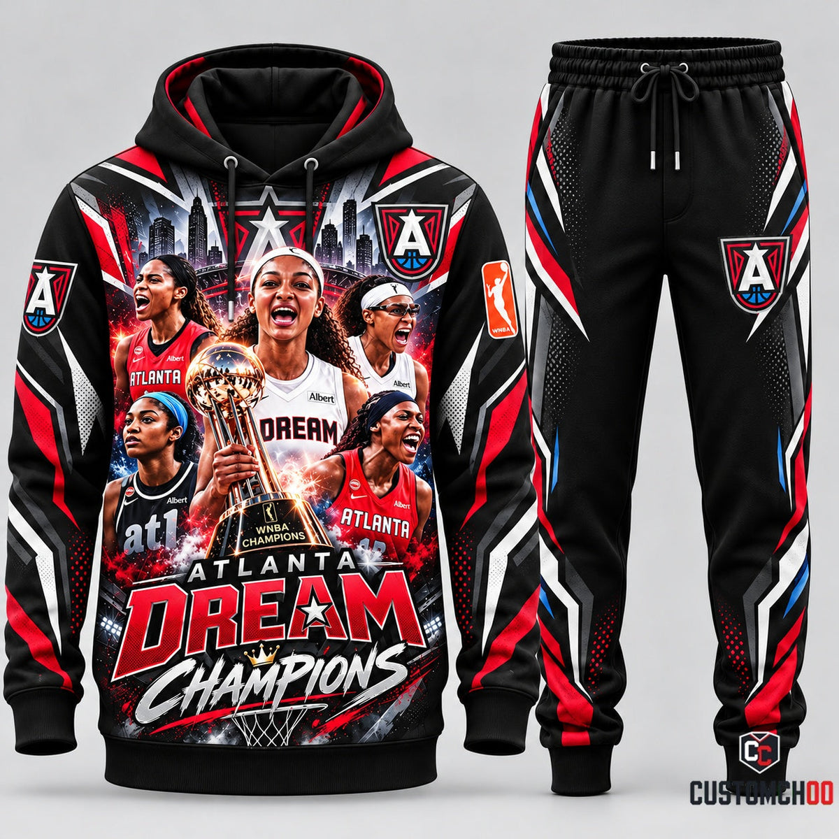 Atlanta Dream 2026 WNBA basketball hoodie and sweatpants tracksuit – Style 07 - Atlanta Dream Design 7